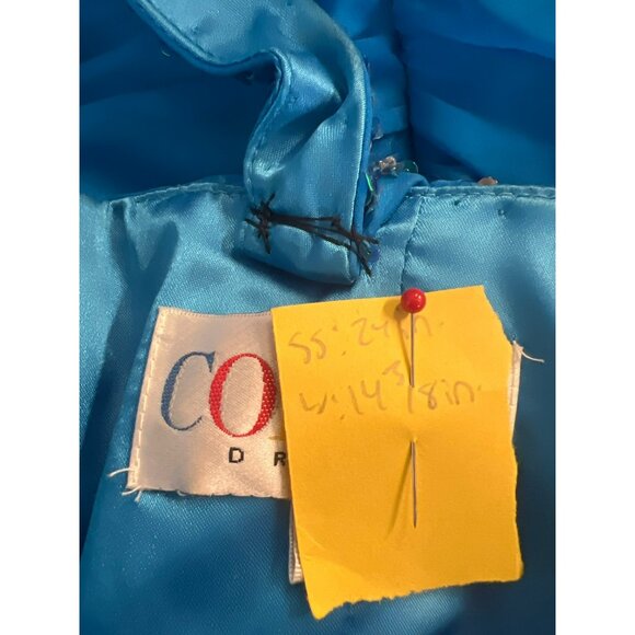 Colors Dress Blue One-Shoulder Ruched Dress With Beaded Trim Size S Super Mini D - Picture 10 of 10